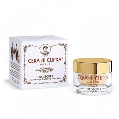 Крем для обличчя зволожуючий і освітлюючий CERA di CUPRA Milano The Secret для всіх типів шкіри 15 мл