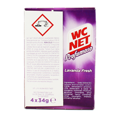 Освежитель для унитаза WC NET аромат лаванды 4 шт