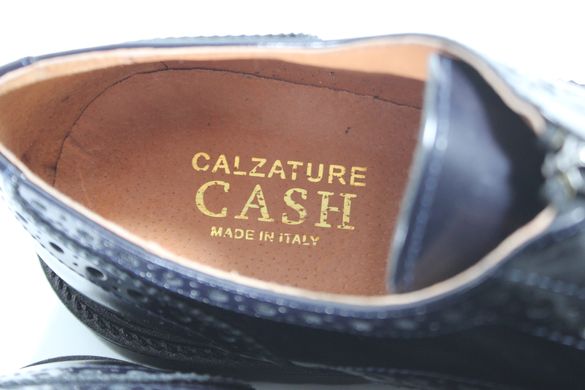 Туфлі чоловічі броги CALZATURE CASH 1430м 30 см 45 р темно-синій 1430