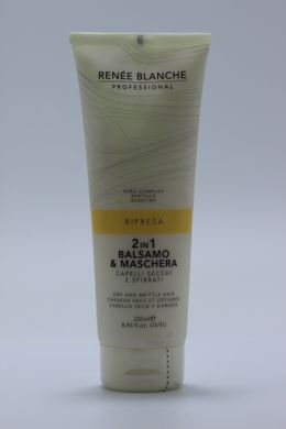 Бальзам и маска 2 в 1 восстановление RENEE BLANCHE Maschera e Balsamo Capelli secchi для cухих и истощенных волос 250 ml