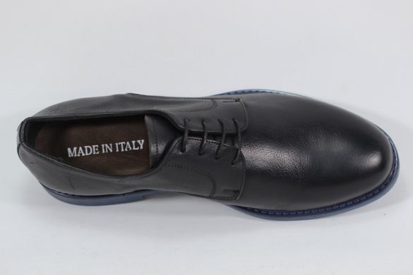 Туфлі чоловічі дербі Made in Italy 5449m 42 р 28.5 см Чорний 5449