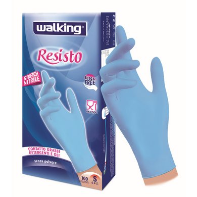 Перчатки для уборки Walking Resisto размер S (6-6 1/2) 100 шт