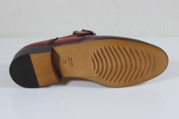 Туфлі монки з бахромою ilDucadiNapoli 24 см 36 р пурпурно-червоний 3083