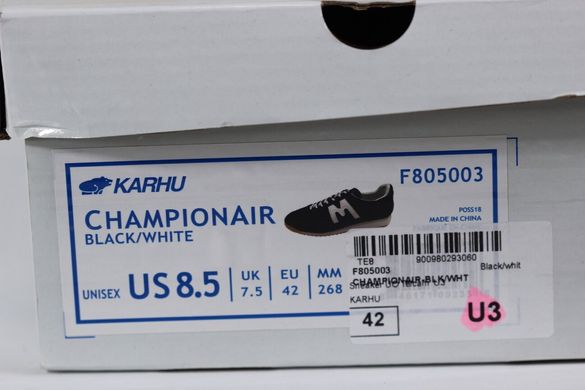 Кроссовки Karhu Championair black/white F805003 40.5 р черные 5301