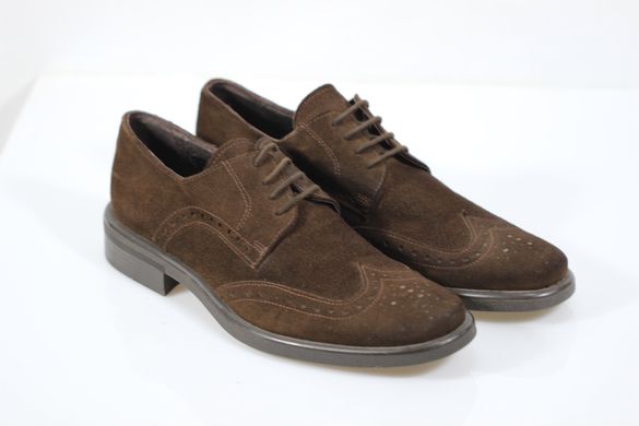 Туфлі чоловічі броги Made in Italy 5151 40 р 27 см темно-коричневий