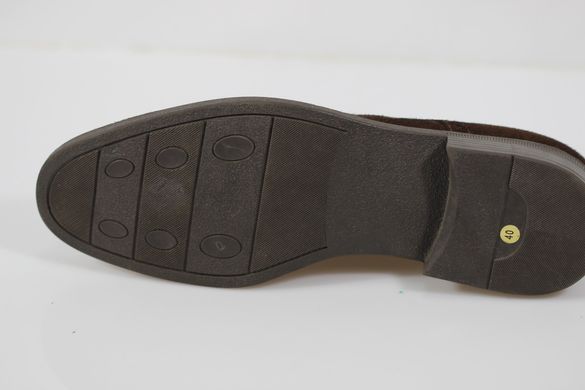 Туфлі чоловічі броги Made in Italy 5151 40 р 27 см темно-коричневий
