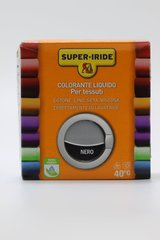 Краска для окрашивания одежды в стиральной машине SUPER IRIDE LIQUIDA NERO черная 100г и 75 мл