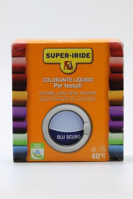 Краска для окрашивания одежды в стиральной машине SUPER IRIDE LIQUIDA темно-синяя 100г и 75 мл