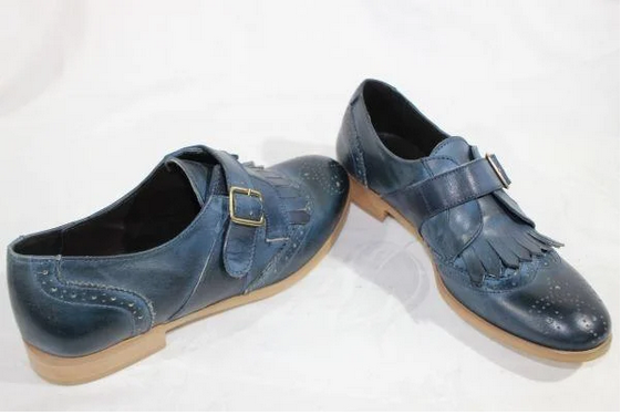 Туфлі жіночі монки prodotto Italia 39 р 25.5 см синій 0372