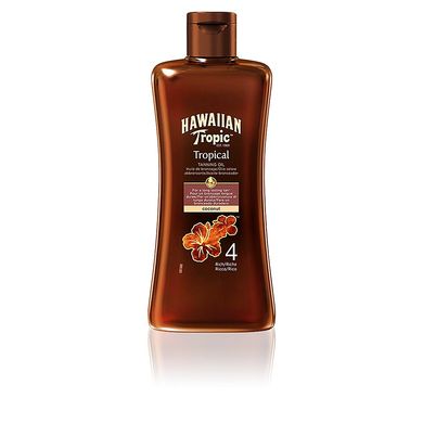 Масло для засмаги Hawaiian tropic COCONUT tropical tanning oil SPF4 200 мл