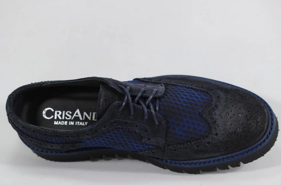 Туфлі чоловічі броги CrisAnd 5379m 41 р 27.5 см темно-синій 5380