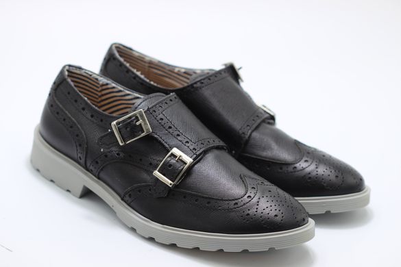 Туфлі чоловічі монки prodotto Italia 0565м 27 см 40 р чорний 0565