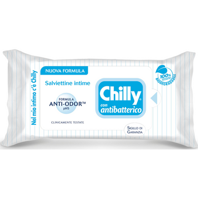 Салфетки для интимной гигиены CHILLY ANTI-ODOR ANTIBATTERICO pH5 12шт