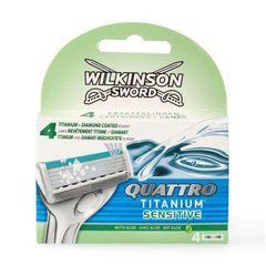 Змінні касети для гоління Wilkinson Sword Quattro Titanium Sensitiv 4 шт