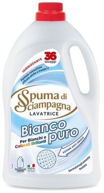 Гель для стирки белой одежды Spuma di Sciampagna Bianco Puro Lavatrice 36 стирки 1620 мл
