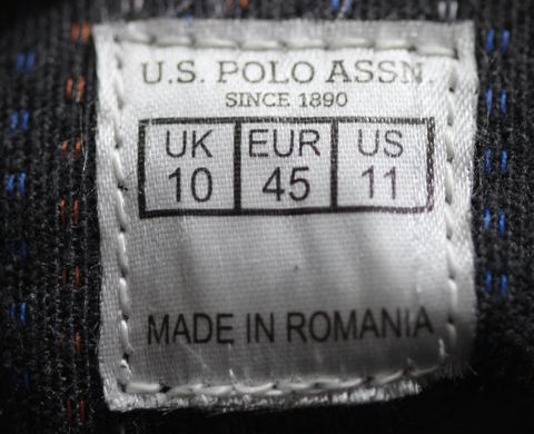 Ботинки мужские U.S. Polo Assn. 5410m 45 р 30.5 см темно-серый 5410