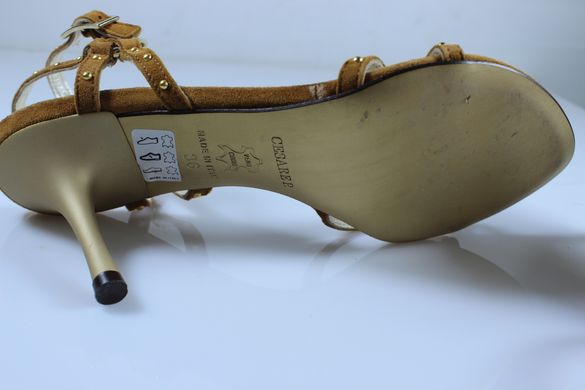 Босоножки на каблуке Cesare P. 36 р 24 см ореховый 2290