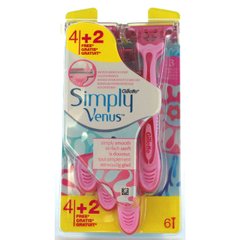 БРИТВА ДЛЯ ГОЛІННЯ З НЕЗМІННИМ ЛЕЗОМ VENUS 3 SIMP. 6 ШТ.