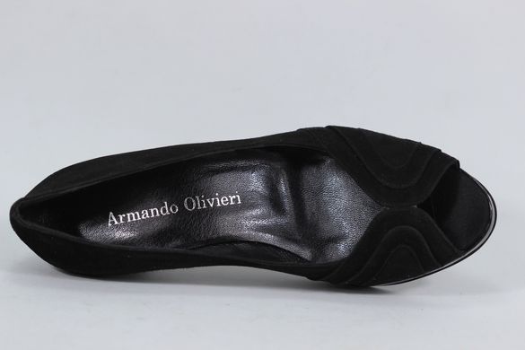 Туфли женские на каблуке Armando Olivieri 6015M 36 р 24 см Черный 6015