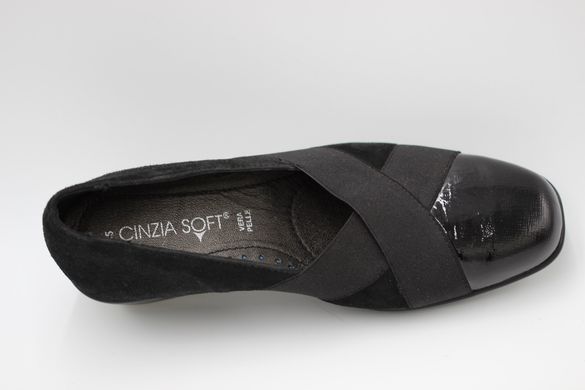 Туфлі жіночі на танкетці Cinzia Soft 6065M 35 р 23.5 см Чорний 6065