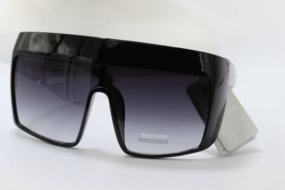 Сонцезахисні окуляри модель Маски See Vision Італія 6663G колір лінзи чорний градієнт 6663