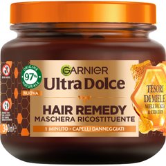 Маска для волосся Garnier Ultra Dolce HAIR REMEDY HAIR REMEDY ВІДНОВЛЮЮЧА МАСКА ДЛЯ ПОШКОДЖЕНОГО ВОЛОССЯ 340 МЛ СКАРБИ МЕДУ