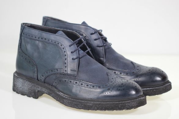 Ботинки prodotto Italia броги 28.5 см 42 р темно-синий 4268
