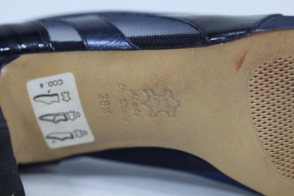 Туфлі жіночі на підборах D'ALESSANDRO 6017M 36.5 р 24.2 см темно-синій 6017