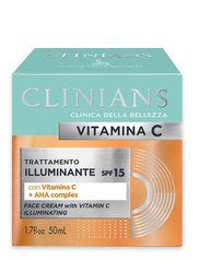 Освітлювальний крем для обличчя Clinians Vitamin C з вітаміном С і фруктовими кислотами SPF-15 50 мл