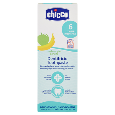 Зубная паста chicco Dentifricio яблоко-банан 6+ лет 50 мл