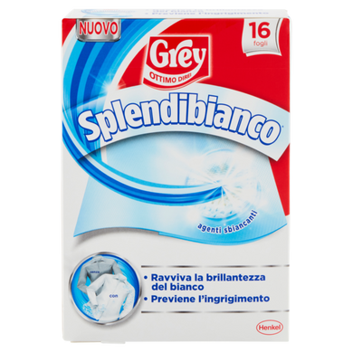 Салфетки для прання білих речей GREY Splendibianco 16 шт