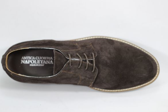 Туфлі чоловічі дербі antica cuoieria napoletana 5919M 42 р 28.5 см темно-коричневий 5919