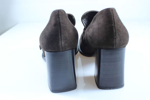 Туфли женские на каблуке prodotto Italia 37 р 24.5 см темно-коричневый 2275