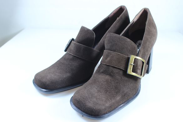 Туфлі жіночі на підборах prodotto Italia 37 р 24.5 см темно-коричневий 2275