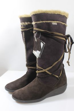 Сапоги женские зимние T shoes 36.5 р 24.5 см темно-коричневый 2965