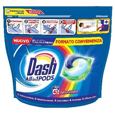 Капсули для прання DASH 3 в 1 Сlassico 43 шт