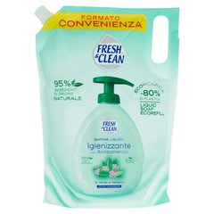 Жидкое мыло Fresh&Clean Sapone Liquido Antibatterico Tè Verde e Verbena Ecoricarica запаска 1000мл