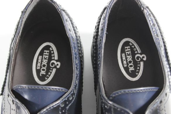 Туфлі чоловічі броги HERCOL SHOES 1642м 30 см 44 р темно-синій +1642