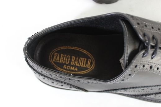 Туфлі чоловічі броги FABIO BASILE 0903м 29.5 см 44 р темно-сірий 0903
