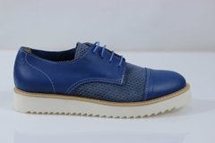 Туфлі жіночі дербі D'ANNA 37 р 24.5 см Синій 4421
