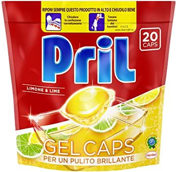 Капсулы для посудомоечных машин Pril Gel Caps limone/lime 20 шт по 20 г