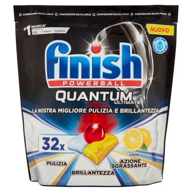 Таблетки для посудомийних машин finish Powerball Quantum все в одному 32 шт