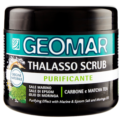 Очищуючий скраб  Geomar Thalasso Scrub Purificante з чорною сіллю і вулканічним піском 600 г