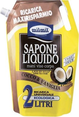 Мило рідке MIL MIL DERMO SAPONE аромат кокосу та ванілі 2 л