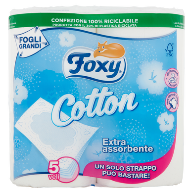 Туалетная бумага Foxy Cotton 4 рулона