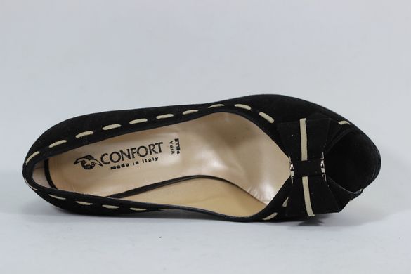 Туфли женские на каблуке CONFORT 6024M 35 р 23.5 см Черный 6026