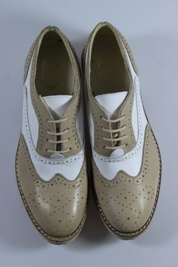 Туфлі броги жіночі prodotto Italia 36 р 24 см бежевий 2221