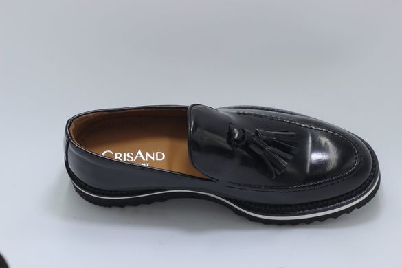 Туфлі чоловічі лофери CrisAnd 38 р 26 см чорні 7582