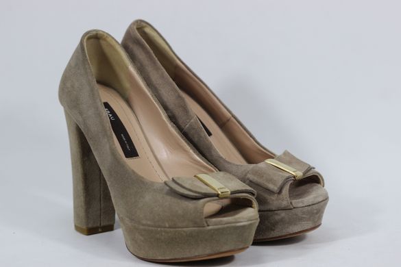 Туфли женские на каблуке FRAU 6027M 40 р 26.5 см светло-коричневый 6028