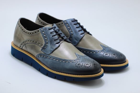 Туфлі чоловічі броги NicolaBenson 7522М 43 р 29 см темно-сині 7522